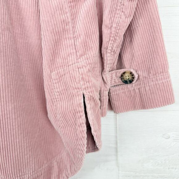 Madewell Oversized Corduroy Yorkway Shirt Jacket Size S Wisteria Dove Pink Fall - Picture 10 of 16